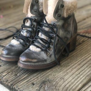Freebird by Steven shearling-lined booties, Size 6